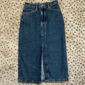 Mango Blue Classic Jeans High-Waisted Rigid Denim